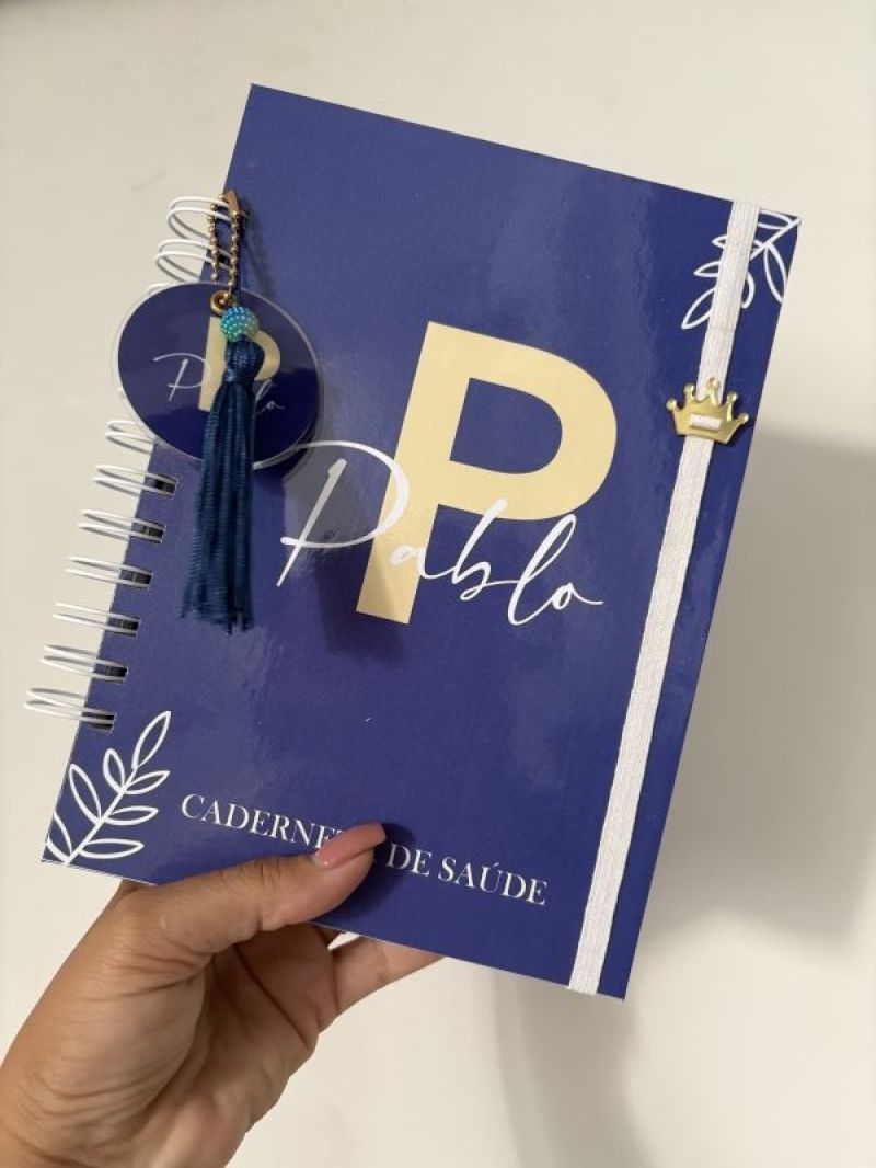Caderneta de Vacinação - Letras Azul