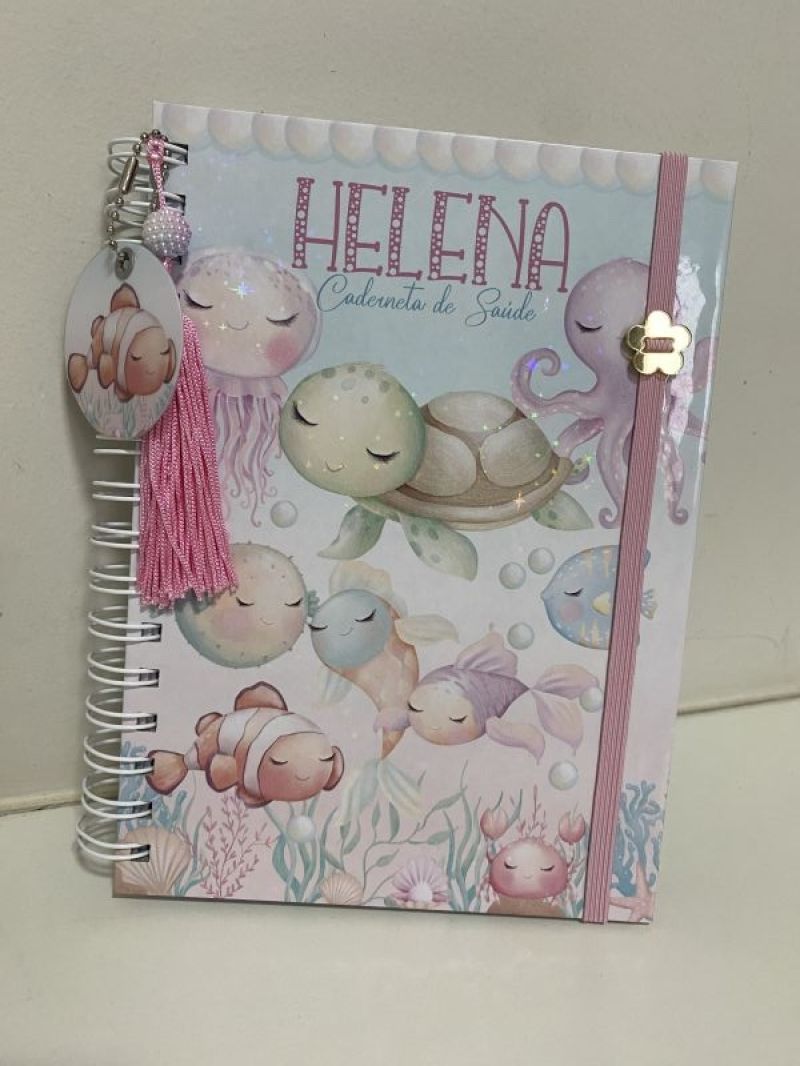Caderneta de Vacinação Luxo - Fundo do Mar
