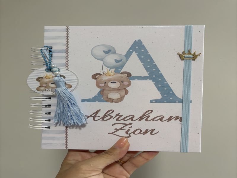 Caderneta de Vacinação - Urso monograma